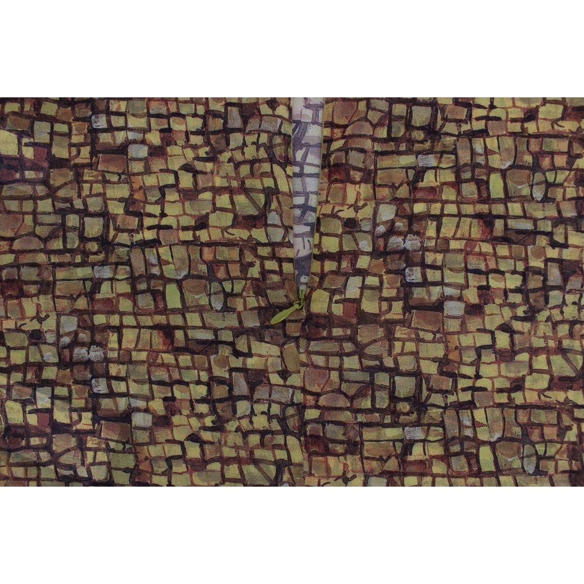 西西里马赛克印花真丝衬衫