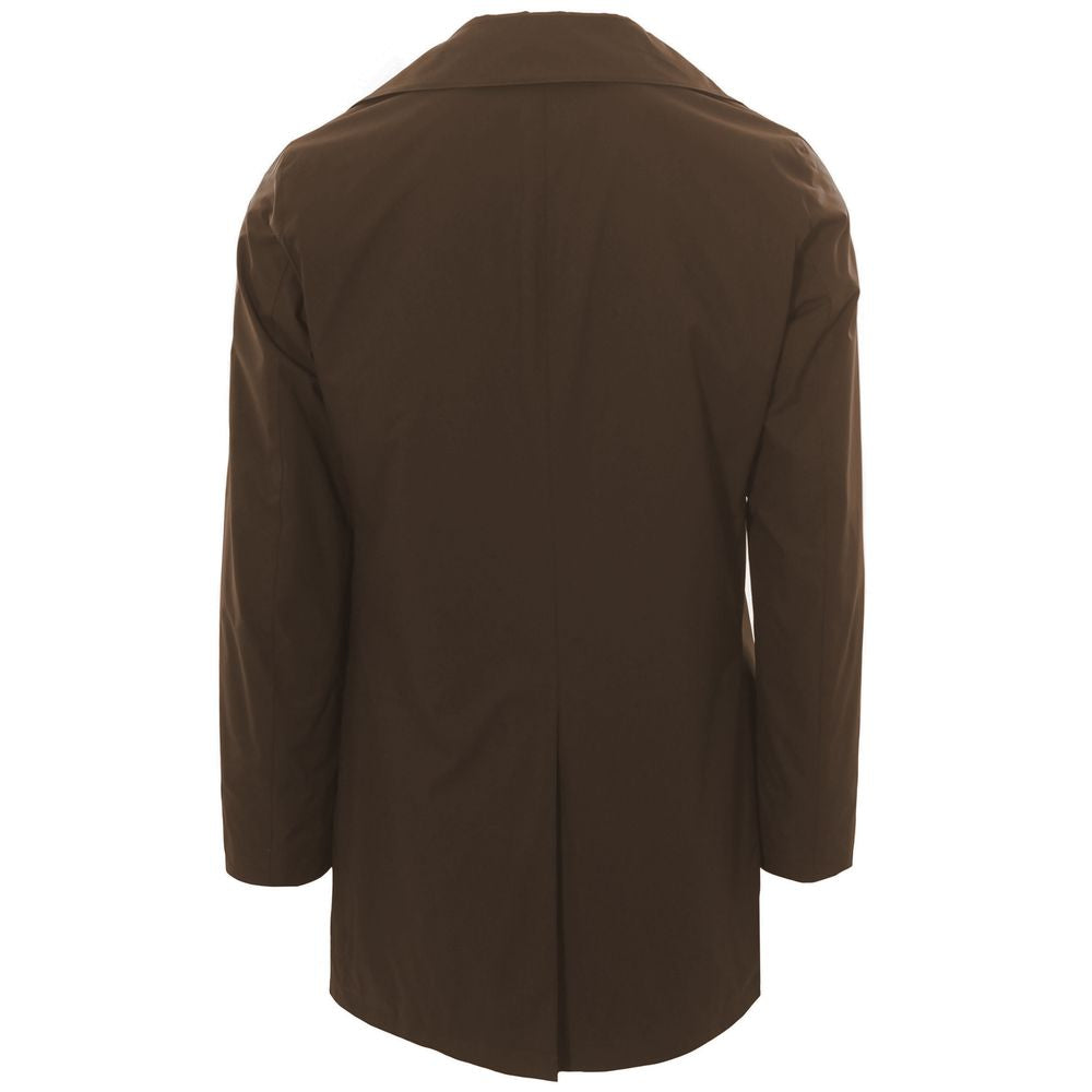 People Of Shibuya Brown Recycled Polyester Men Jacket PE-14547-IT46 | S