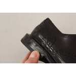 Dolce & Gabbana Black Perforated Leather Lace Up Derby Shoes MV4164-40