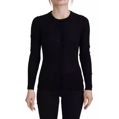 Dolce & Gabbana Black Crewneck Long Sleeves Pullover Sweater