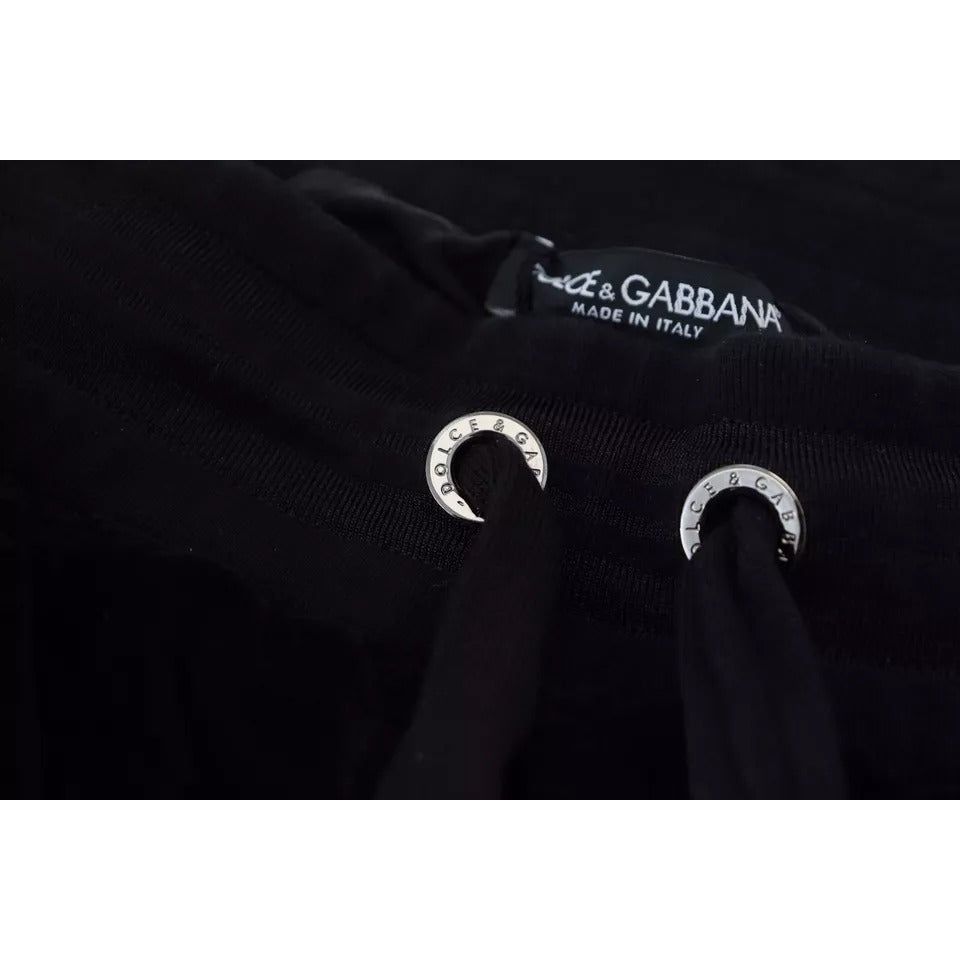 Dolce & Gabbana Black Cotton Skinny Jogger Sweatpants Pants PAN74812-54