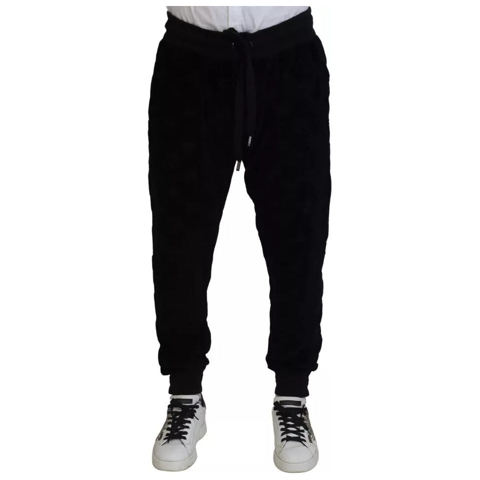 Dolce & Gabbana Black Cotton Skinny Jogger Sweatpants Pants PAN74812-54