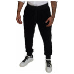 Dolce & Gabbana Black Cotton Skinny Jogger Sweatpants Pants PAN74812-54