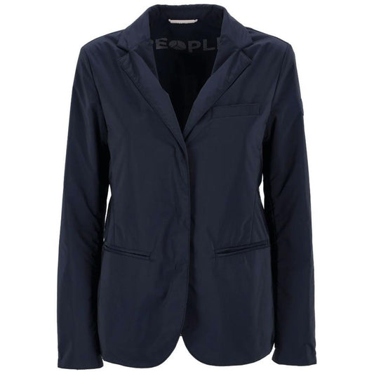 People Of Shibuya Blue Polyester Jackets & Coat PE-14551-IT40|S