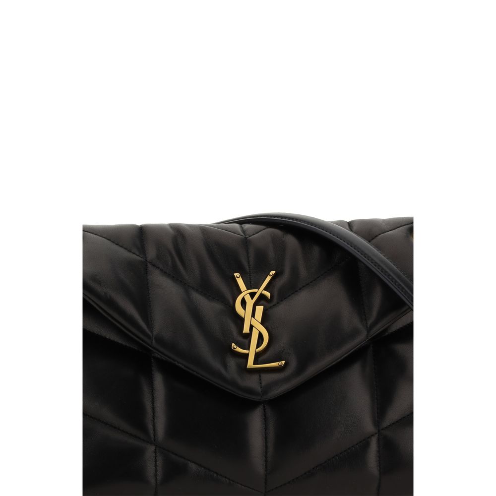 Saint Laurent Black Lamb Ovis Aries Aries Shoulder Bag