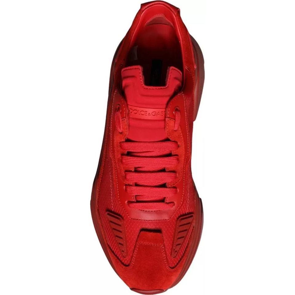 Dolce & Gabbana Red Leather Daymaster Low Top Sneakers Shoes