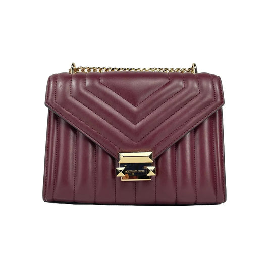 Michael Kors Whitney Medium Chain Shoulder Flap Crossbody Oxblood