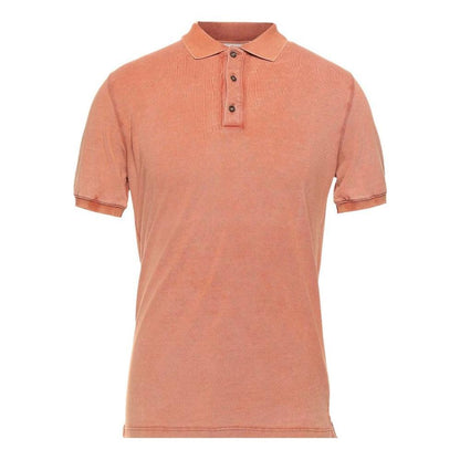 Alpha Studio Pink Cotton Polo Shirt