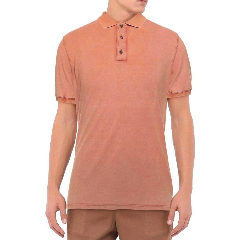 Alpha Studio Pink Cotton Polo Shirt