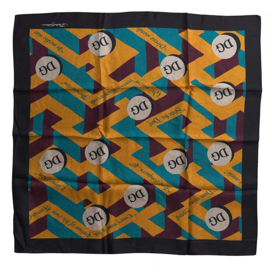 Dolce & Gabbana Multicolor Printed Square Handkerchief Scarf MS7005