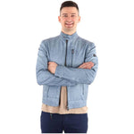 Yes Zee Light Blue Polyethylene Men Jacket YE-14593-XXL