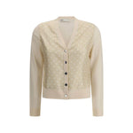 Tory Burch Silk and wool Cardigan with logos TO-169569960-M