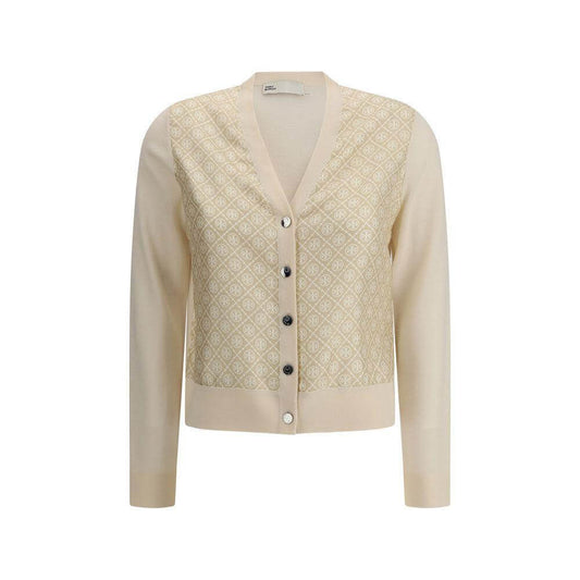 Tory Burch Silk and wool Cardigan with logos TO-169569960-M