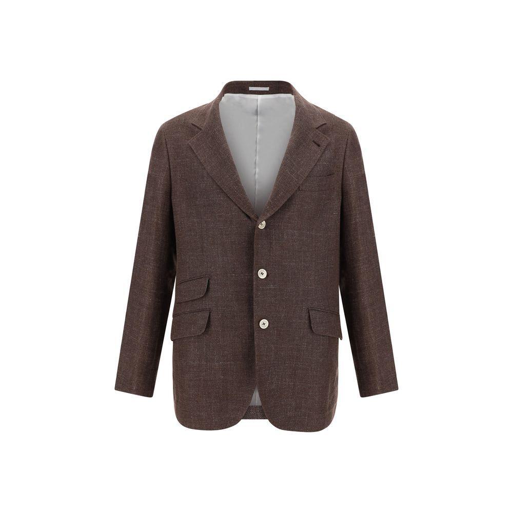 Brunello Cucinelli Linen Blazer Jacket BR-MW4827BWDC2167-IT52 | XL