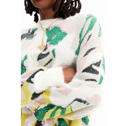 Desigual Cream Polyamide Sweatshirt