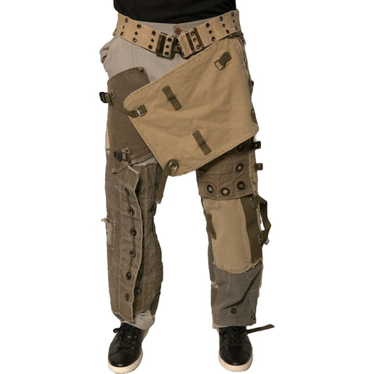 Dolce & Gabbana Multicolor Reconstructed Flight Cargo Pants PAN75671-48
