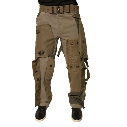 Dolce & Gabbana Multicolor Reconstructed Flight Cargo Pants PAN75672-48