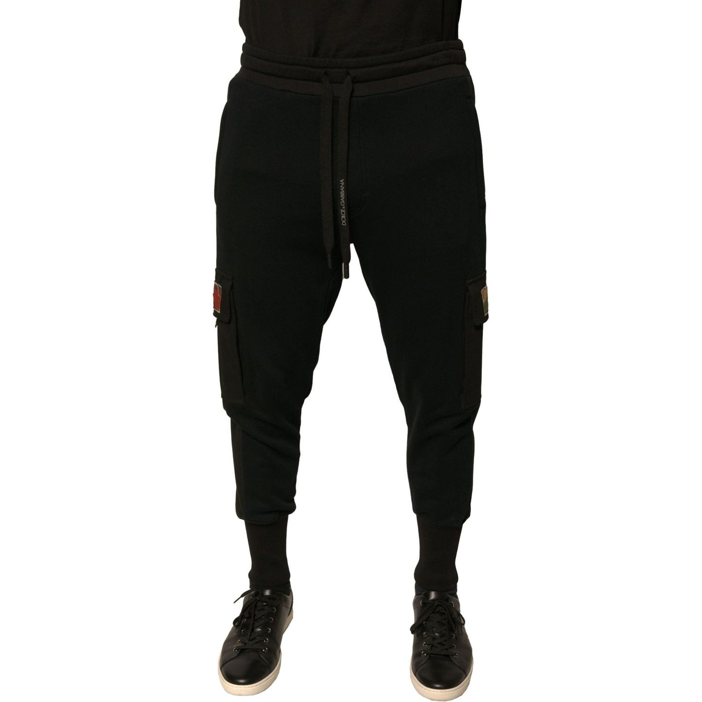 Dolce & Gabbana Black Cotton Jogger Cargo Sweatpants Pants PAN75675-50