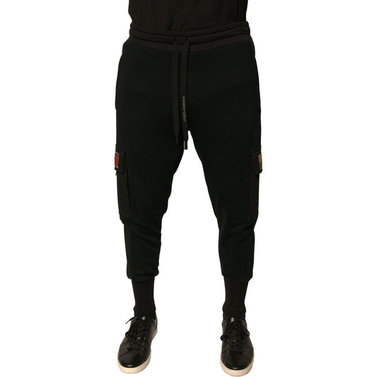 Dolce & Gabbana Black Cotton Jogger Cargo Sweatpants Pants PAN75675-50