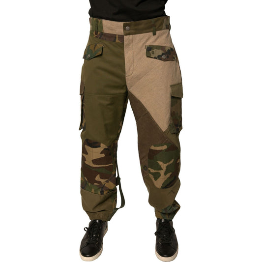 Dolce & Gabbana Multicolor Patchwork Flight Cargo Pants PAN75680-50