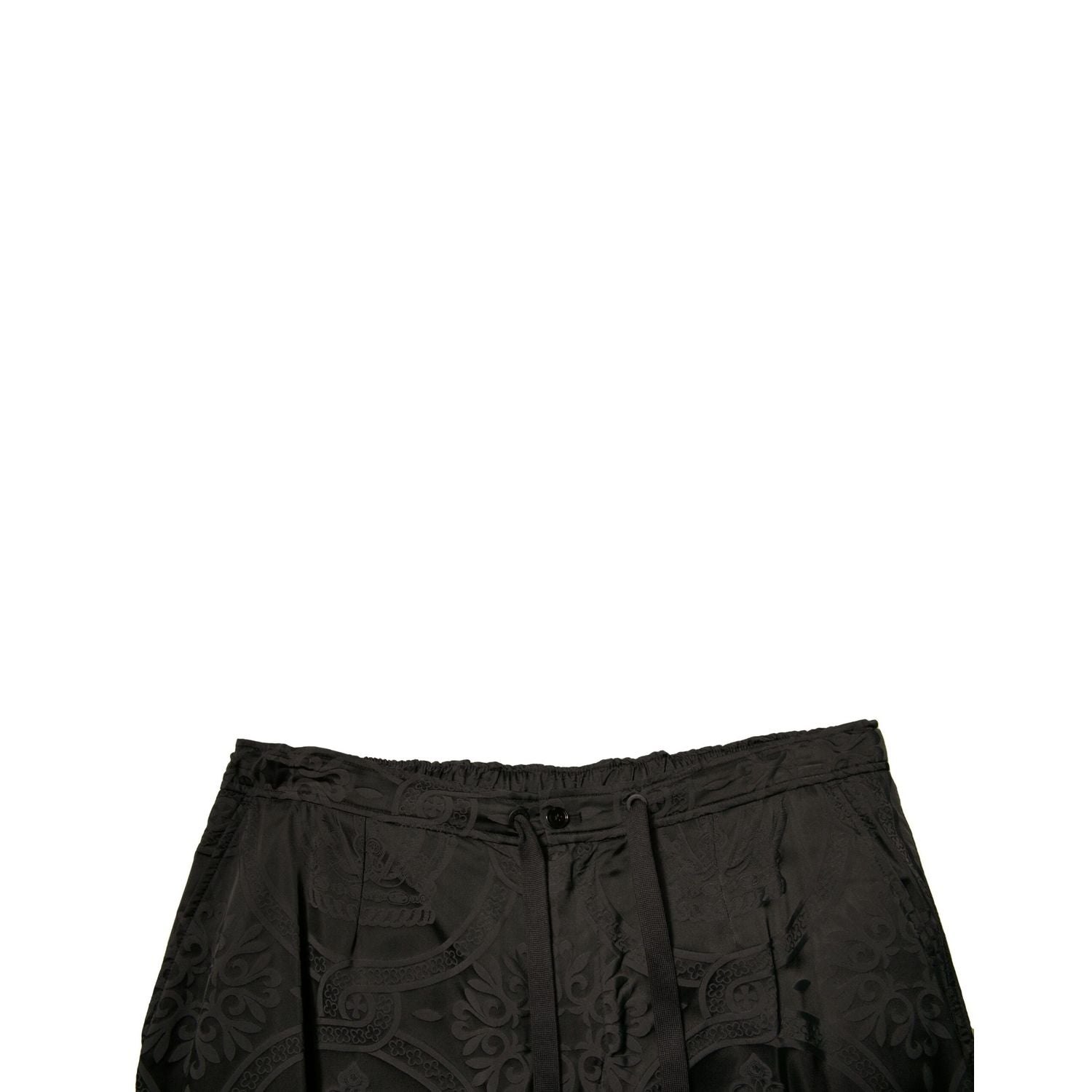 Dolce & Gabbana Black Crown Nylon Jogger Sweatpants Pants