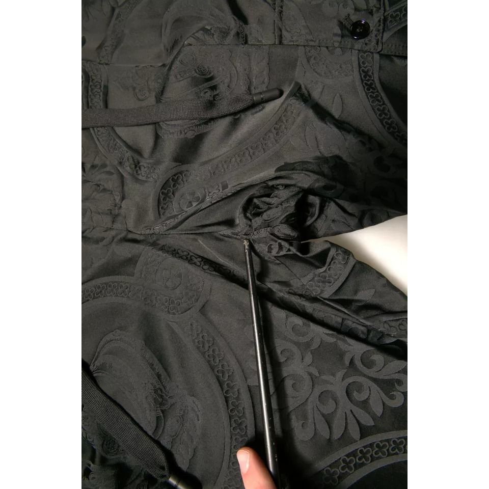 Dolce & Gabbana Black Crown Nylon Jogger Sweatpants Pants