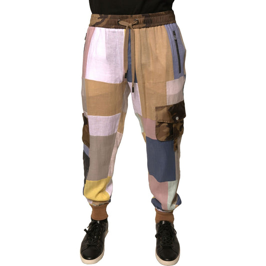 Dolce & Gabbana Multicolor Patchwork Jogger Sweatpants Pants PAN75684-52