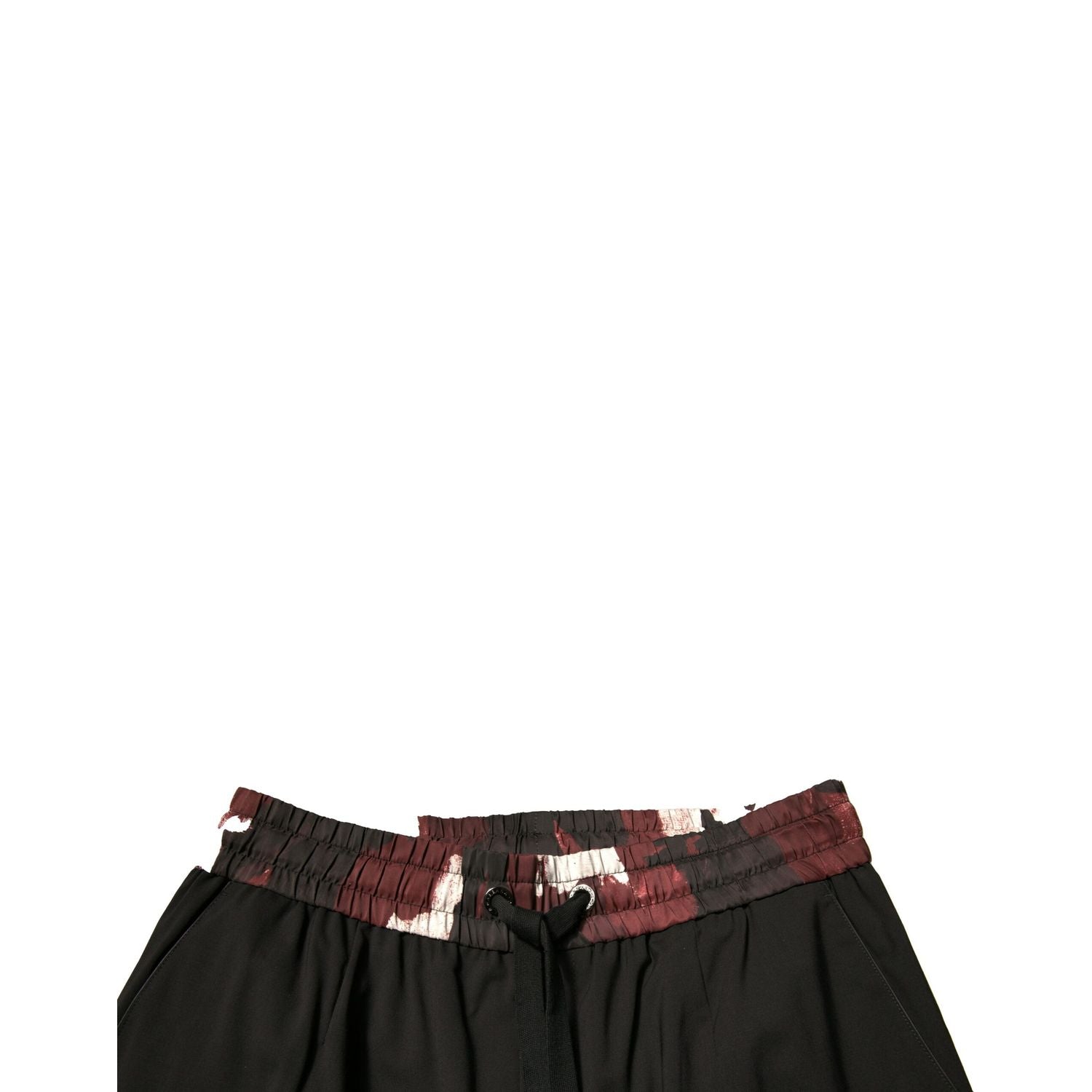 Dolce & Gabbana Black Camouflage Wool Jogger Sweatpants Pants