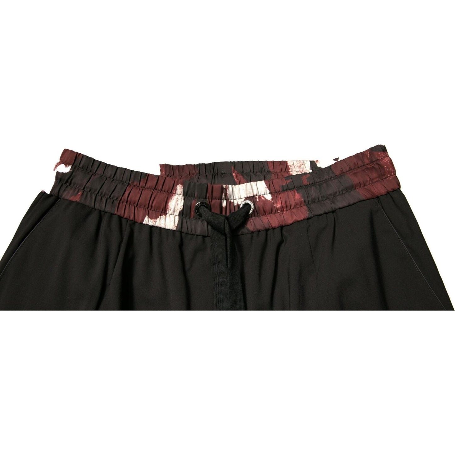 Dolce & Gabbana Black Camouflage Wool Jogger Sweatpants Pants PAN75687-46