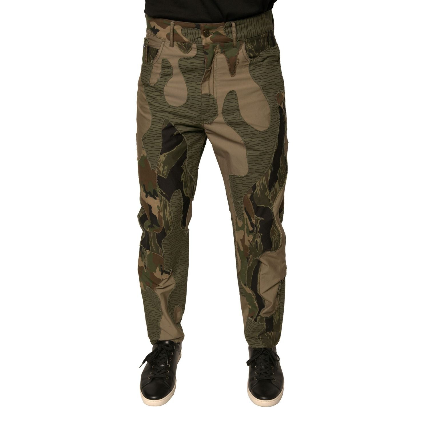 Dolce & Gabbana Multicolor Camouflage Cotton Pants