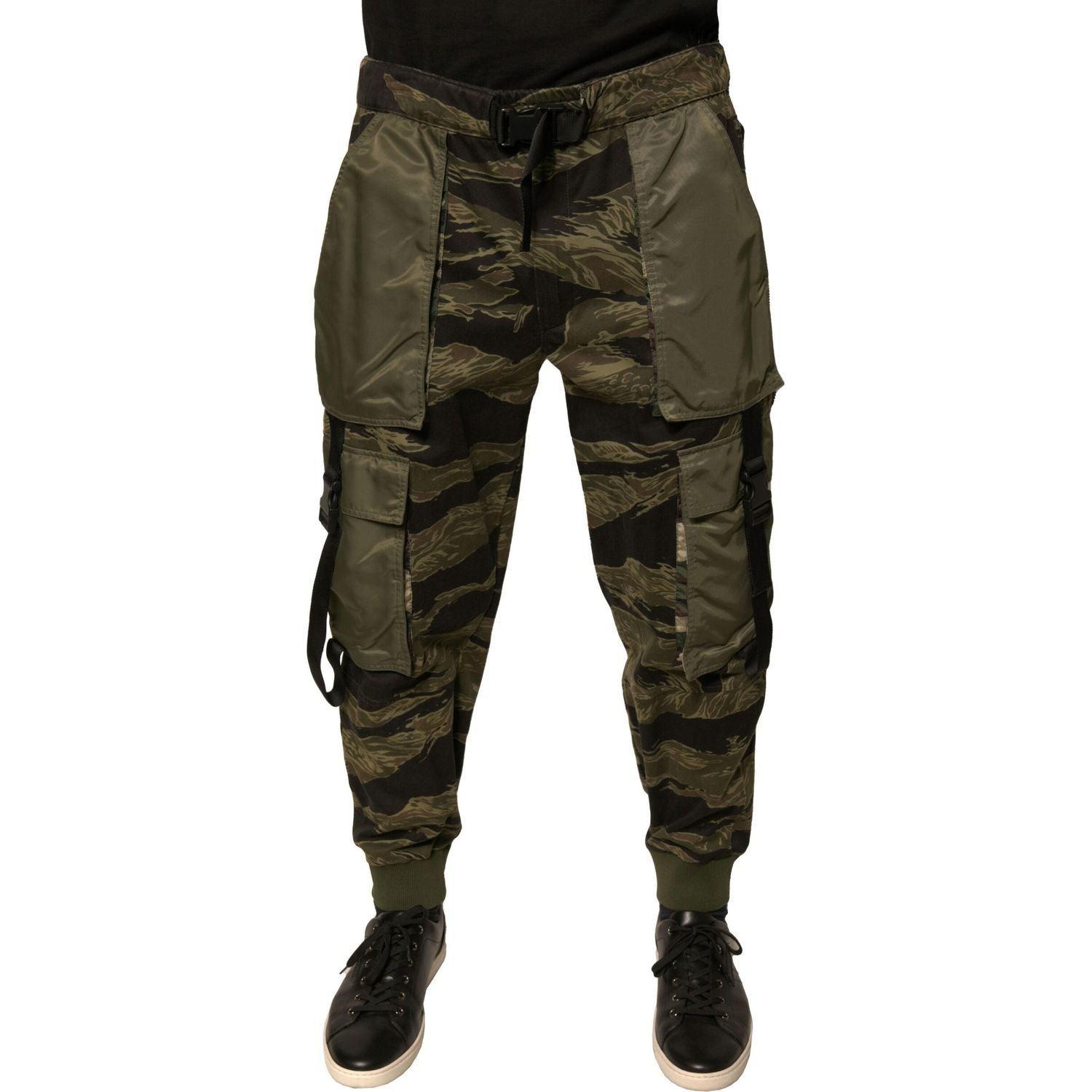 Dolce & Gabbana Green Cotton Jogger Cargo Pants