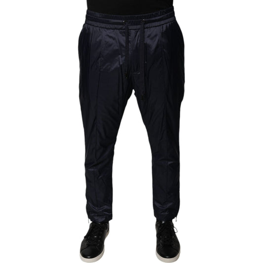 Dolce & Gabbana Dark Blue Cotton Skinny Sweatpants Pants PAN75785-48