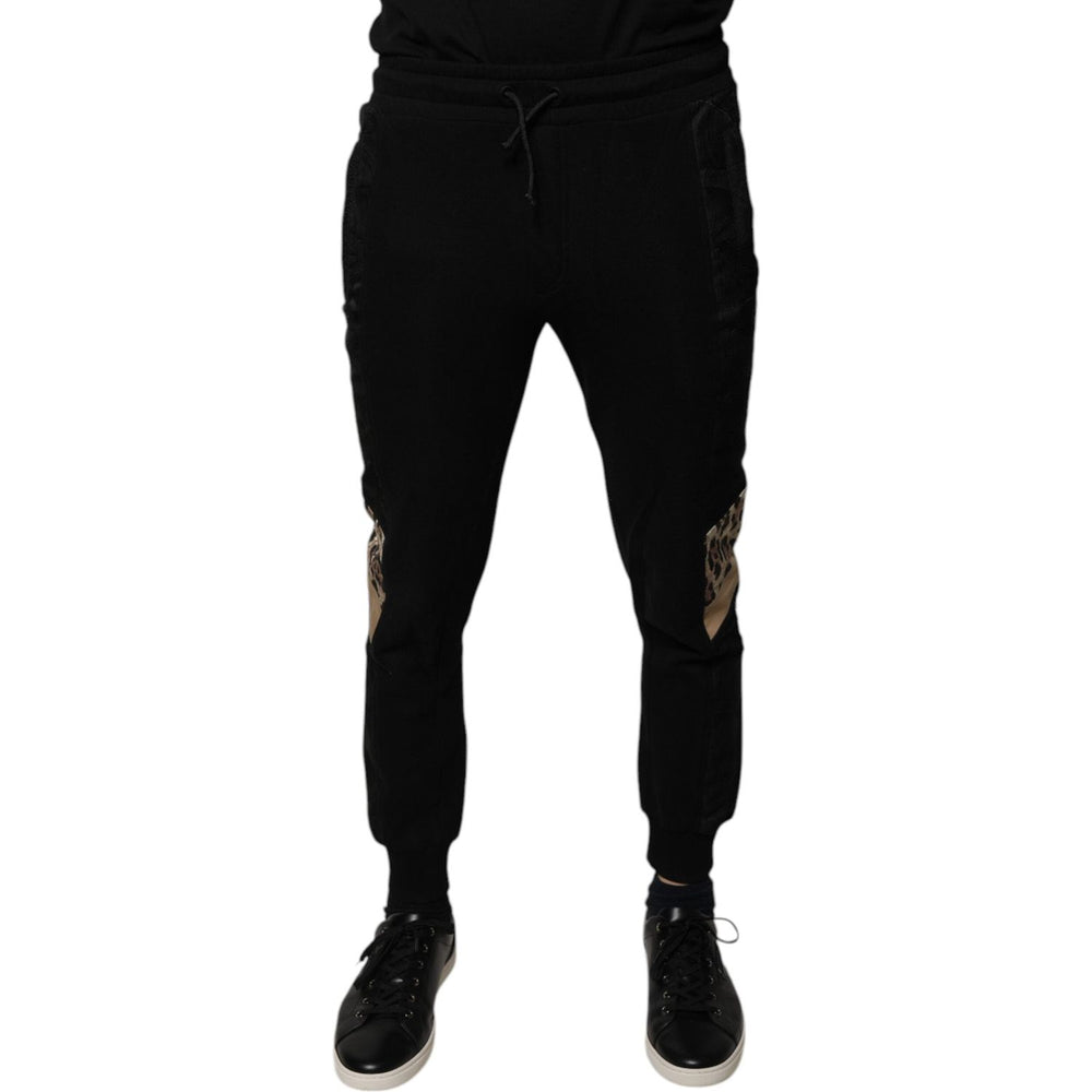 Dolce & Gabbana Black Leopard Slim Fit Jogger Pants PAN75802-44