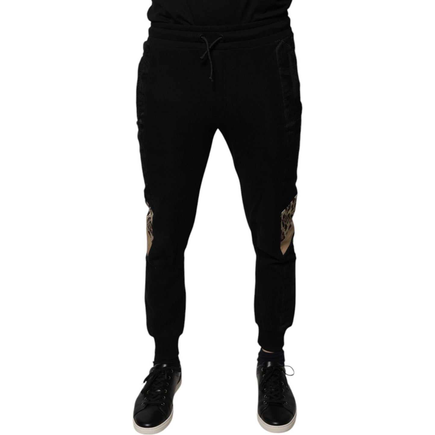 Dolce & Gabbana Black Leopard Slim Fit Jogger Pants PAN75802-44