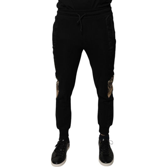 Dolce & Gabbana Black Leopard Slim Fit Jogger Pants PAN75802-44