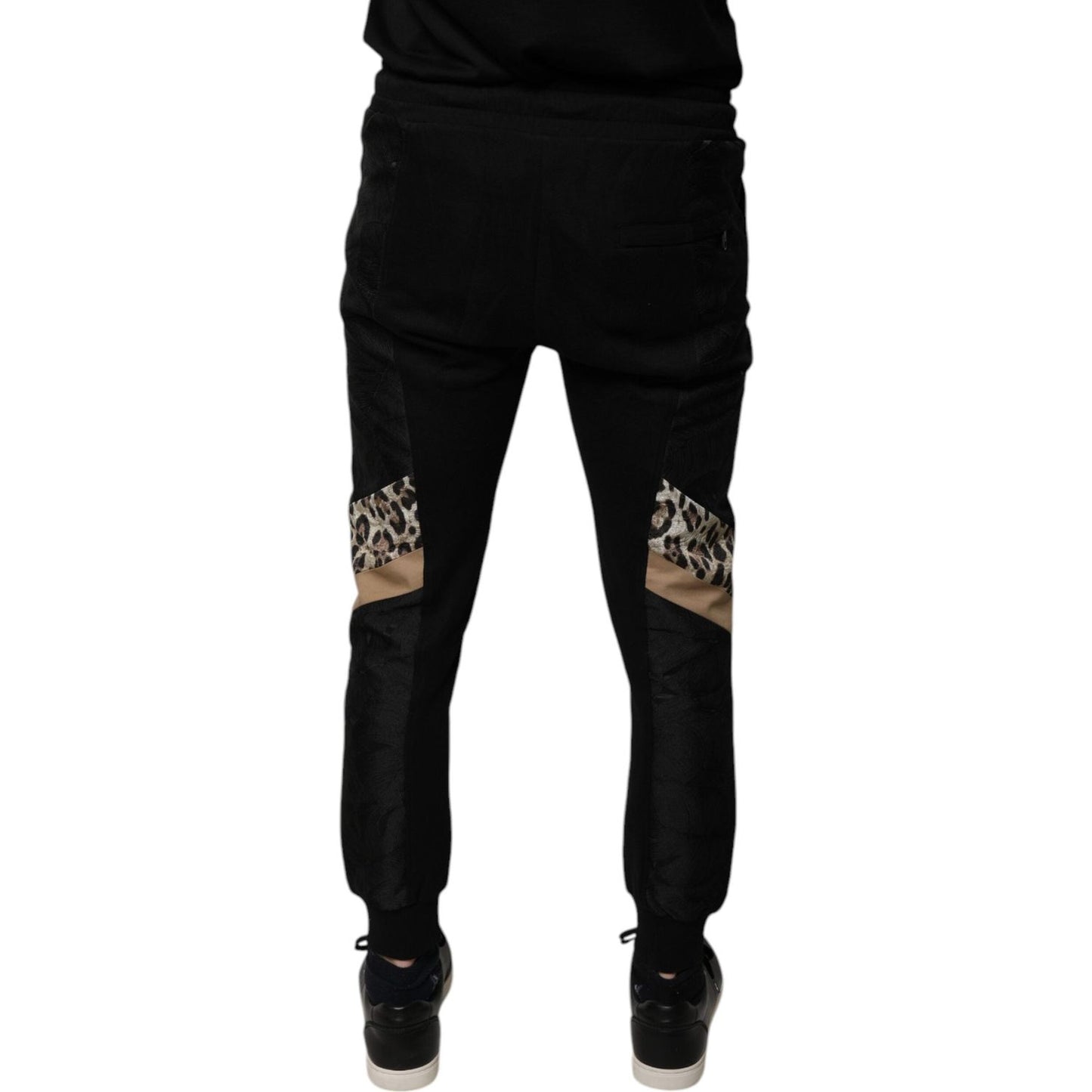 Dolce & Gabbana Black Leopard Slim Fit Jogger Pants PAN75802-44