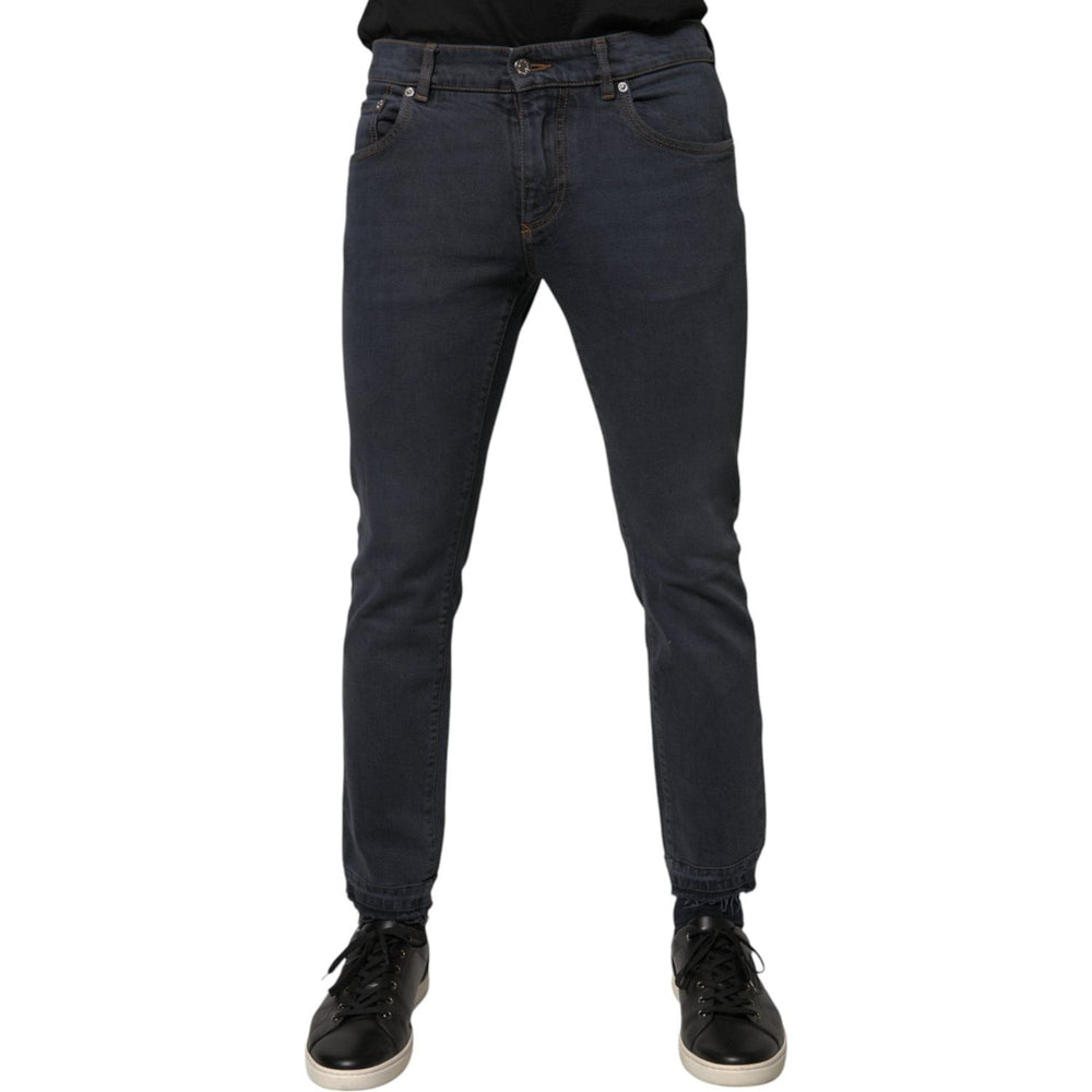 Dolce & Gabbana Dark Gray Cotton Skinny Denim Jeans PAN75885-48