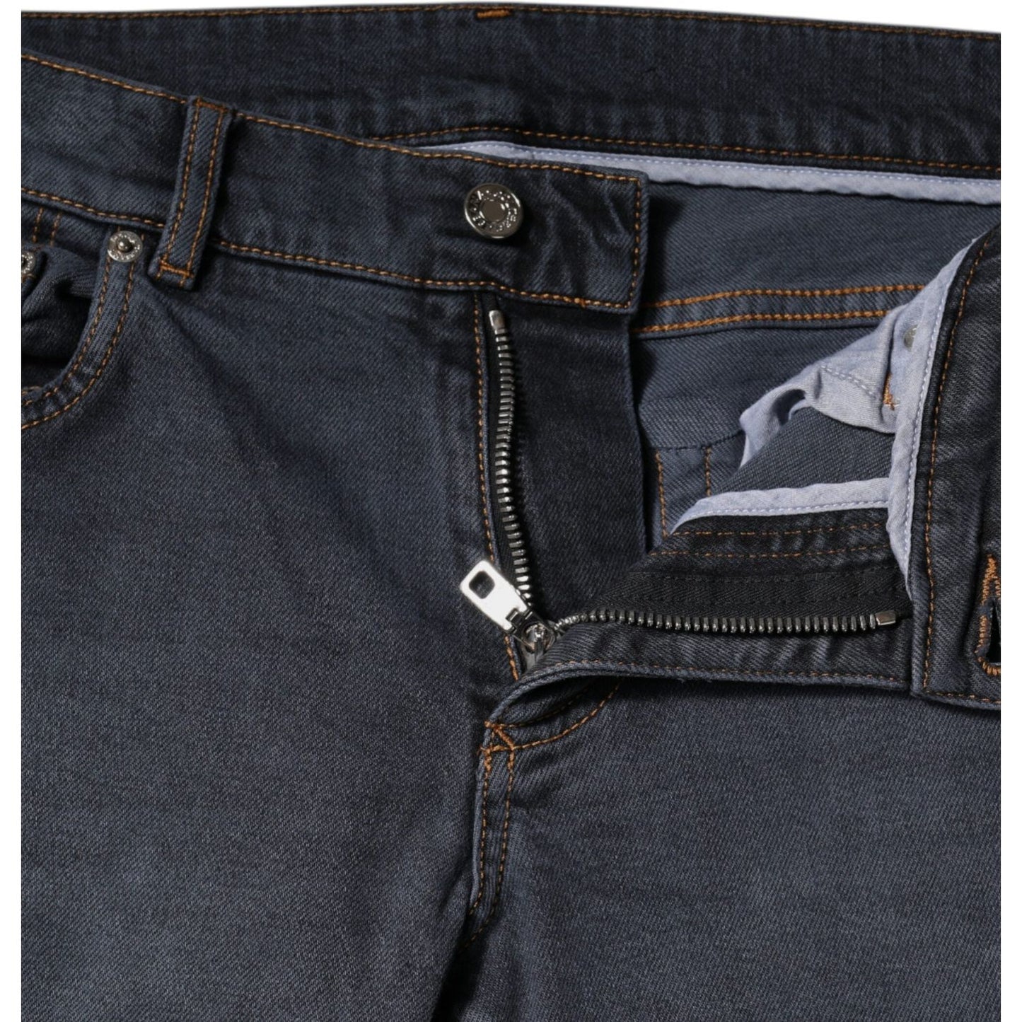Dolce & Gabbana Dark Gray Cotton Skinny Denim Jeans PAN75885-48