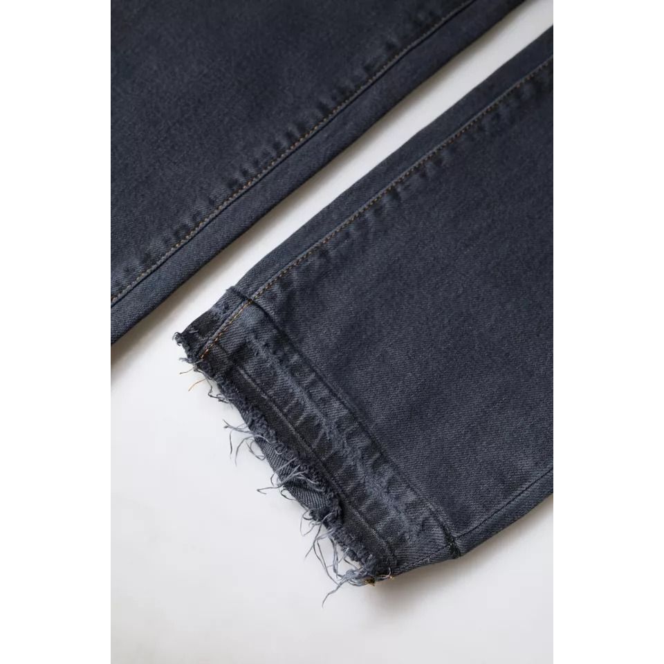Dolce & Gabbana Dark Gray Cotton Skinny Denim Jeans