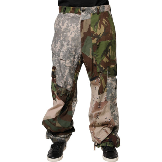 Dolce & Gabbana Multicolor Patchwork Camouflage Cargo Pants PAN75911-48