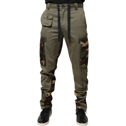 Dolce & Gabbana Multicolor Patchwork Camouflage Cargo Pants PAN75918-48