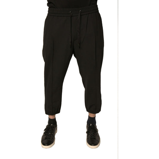 Dolce & Gabbana Black Wool Jogger Jogging Pants PAN76041-50