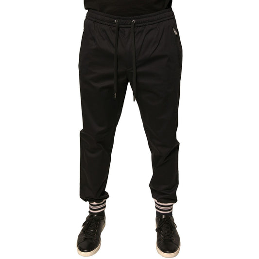 Dolce & Gabbana Black Cotton Stretch Jogger Sweatpants Pants PAN76043-50