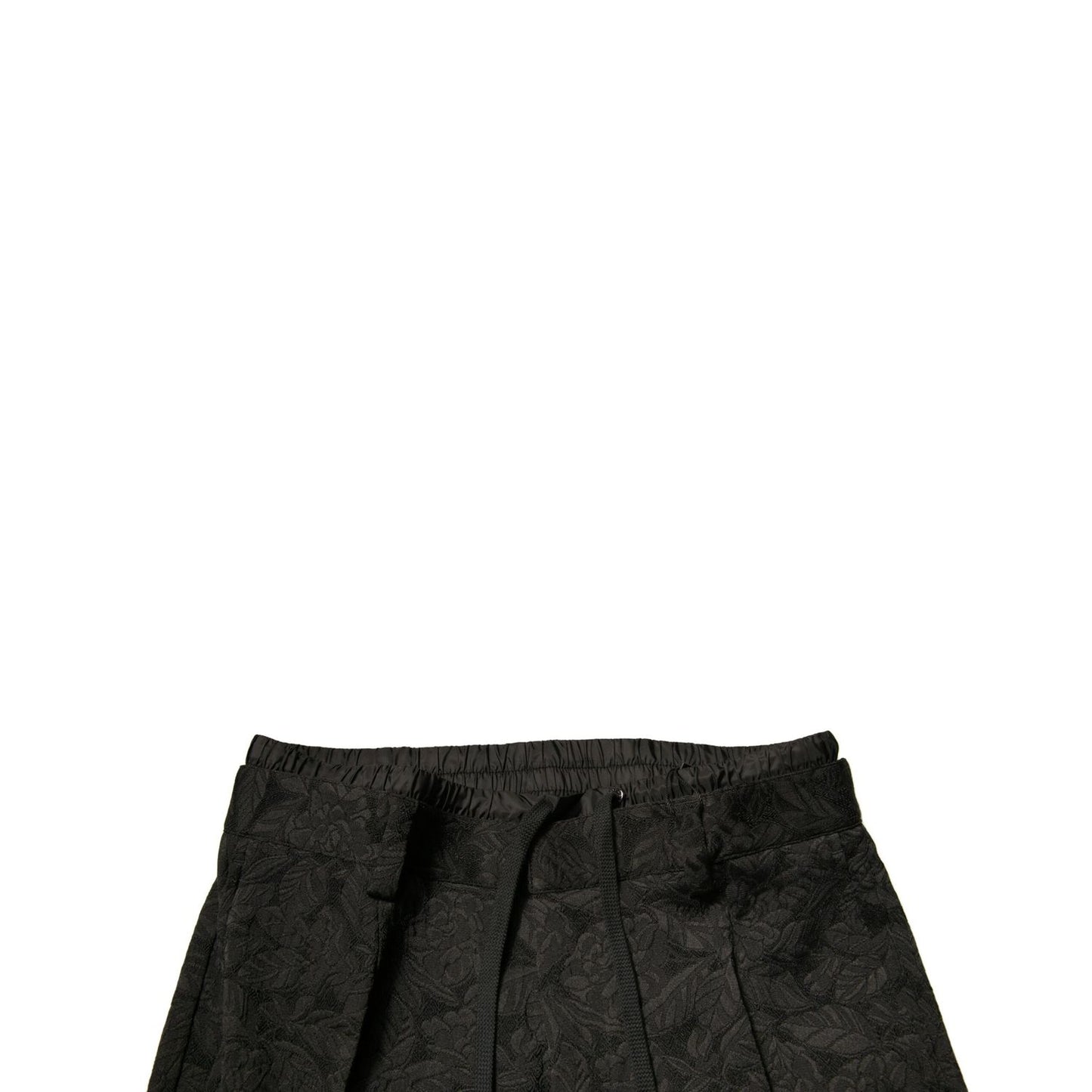 Dolce & Gabbana Black Brocade Polyester Skinny Men Dress Pants