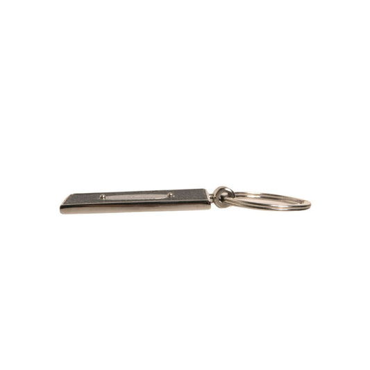 Dolce & Gabbana Black Leather Logo Metal Ring Keychain Keyring SMY10576