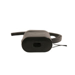 Dolce & Gabbana Black Leather Logo Silver Metal Strap Airpods Case