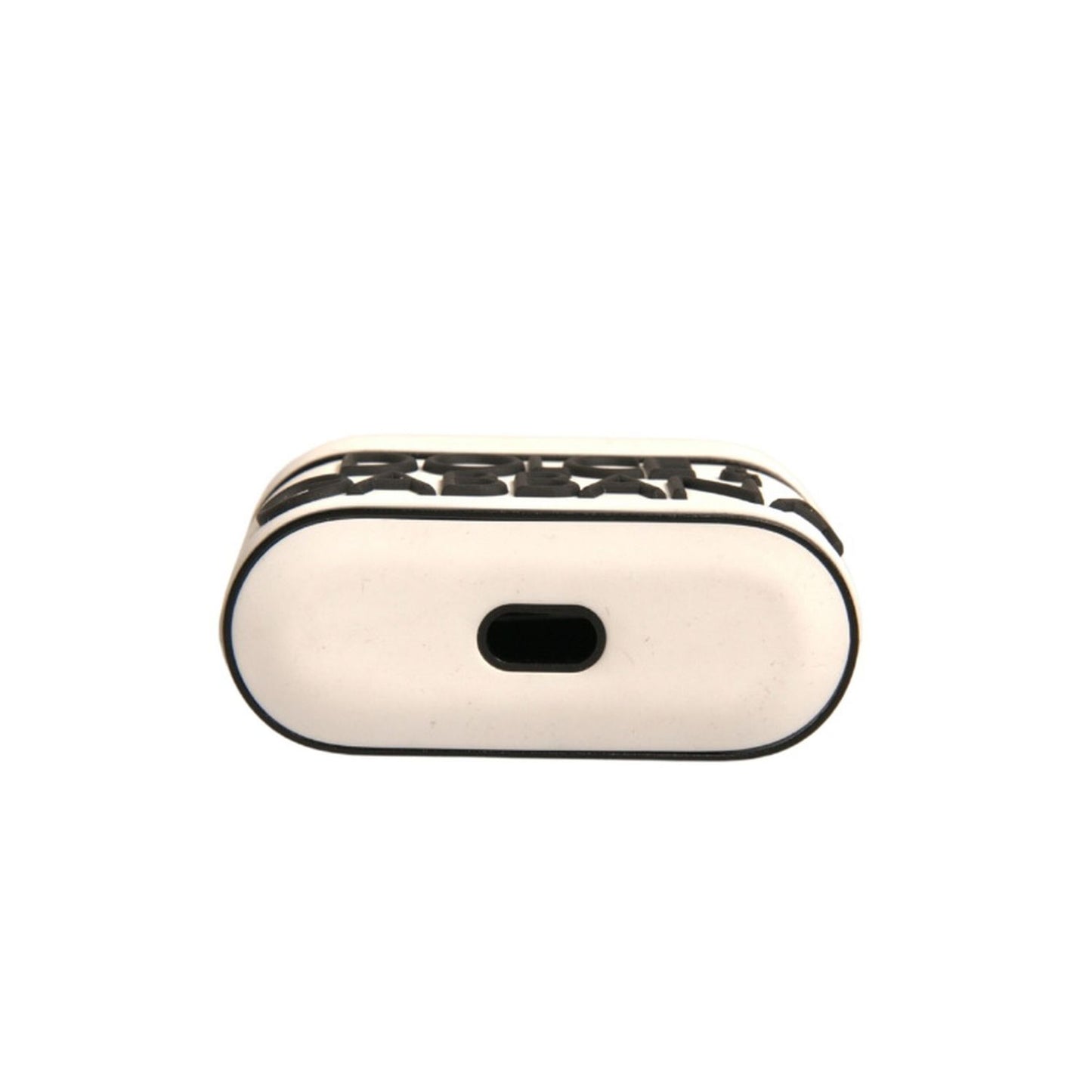 Dolce & Gabbana White PVC Embossed Logo Plaque Holder Airpods Case SMY10620