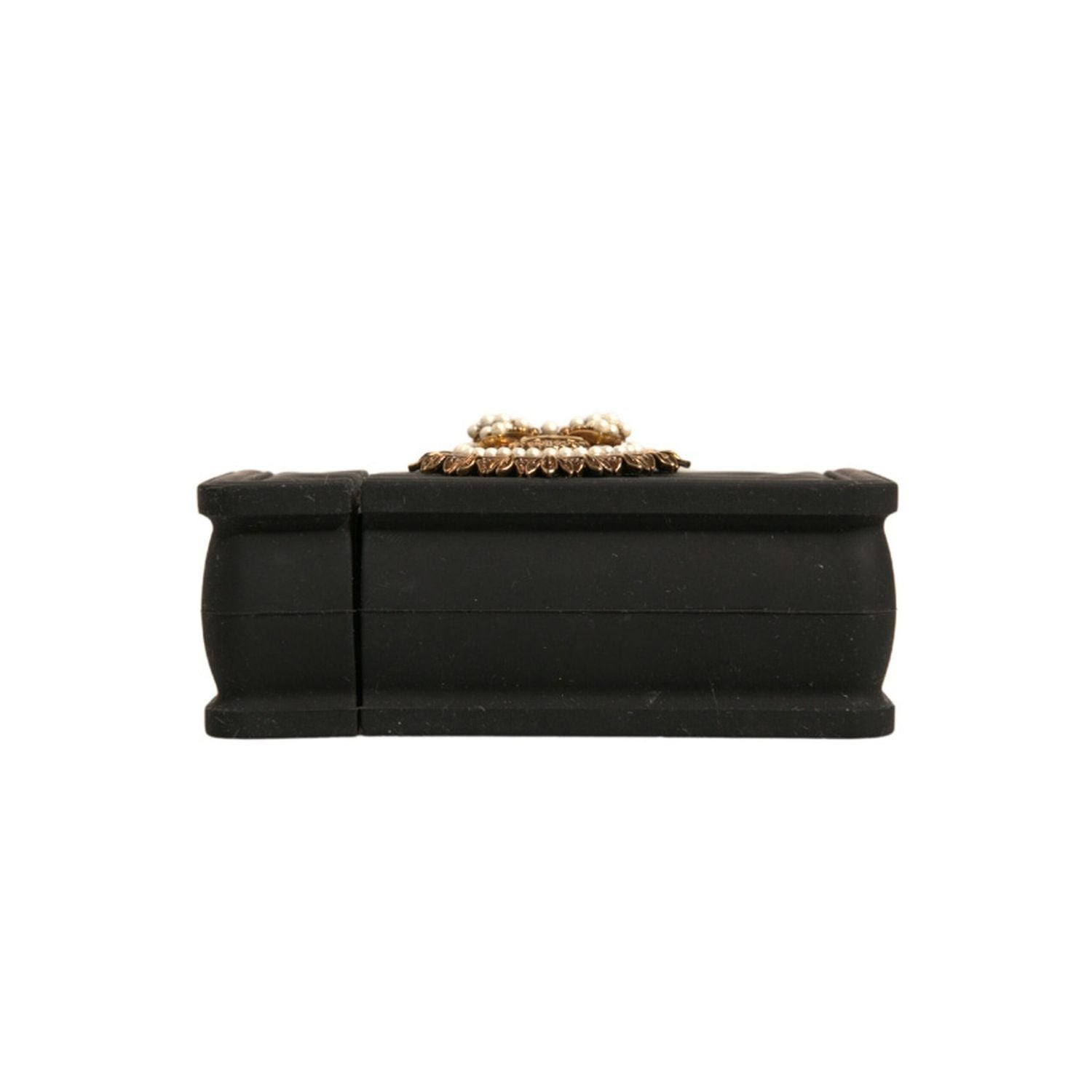 Dolce & Gabbana Black Silicone Devotion Heart Cover Hand Bag Airpod Case