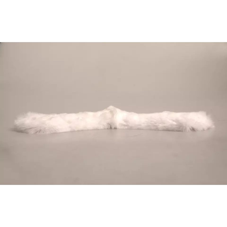 Dolce & Gabbana White Fur Shoulder Collar Wrap Shawl Scarf MS7106