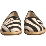 Dolce & Gabbana Black White Stripes Slip On Espadrille Shoes MV6824-42
